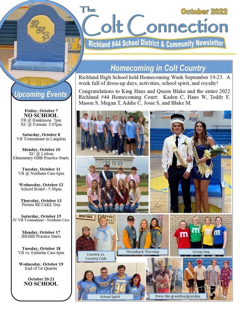 Colt Connection October Front Page